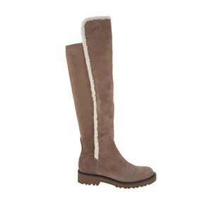 SALE! NEW TAUPE SUEDE OVER THE KNEE BOOTS